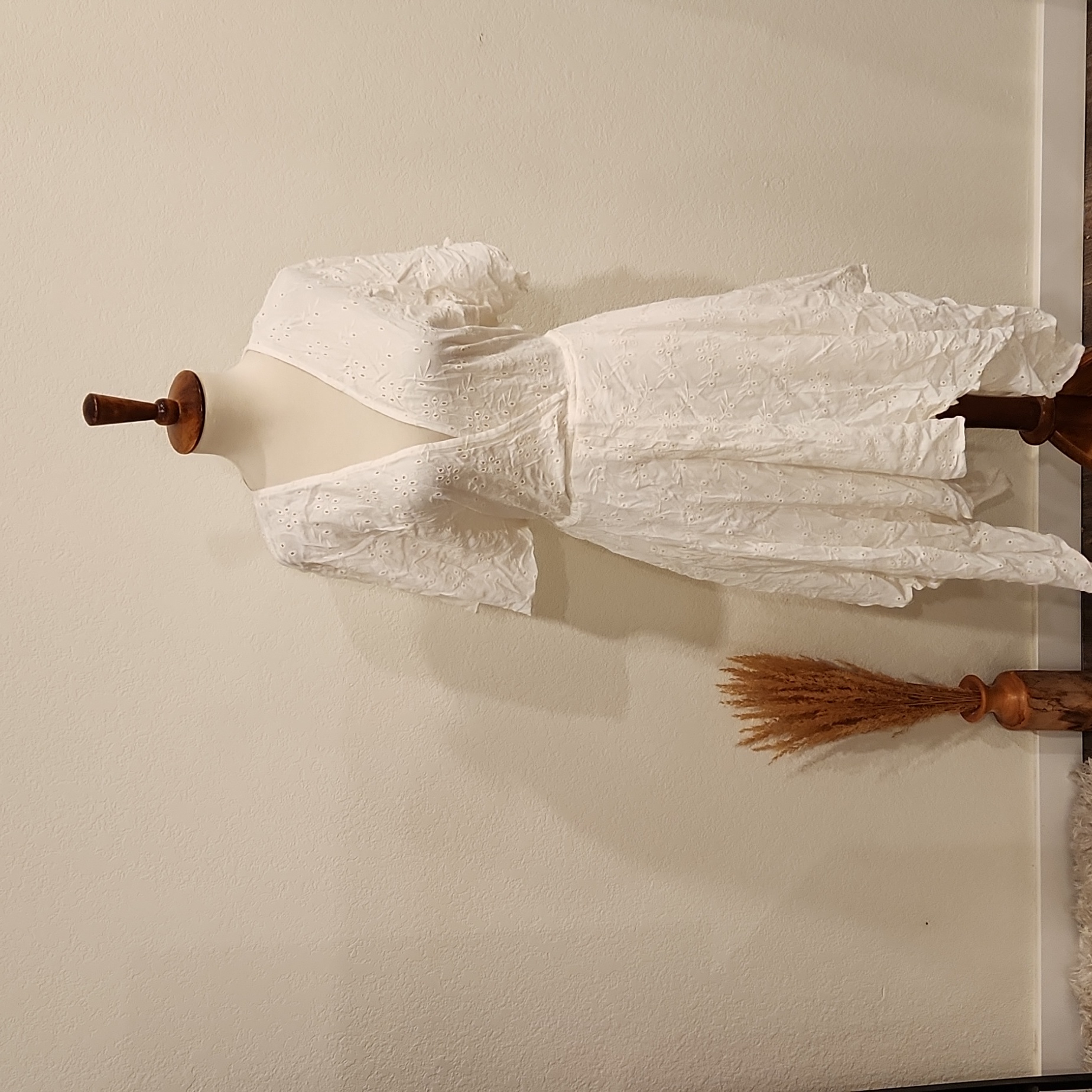 Love Stitch Peasant Midi Dress